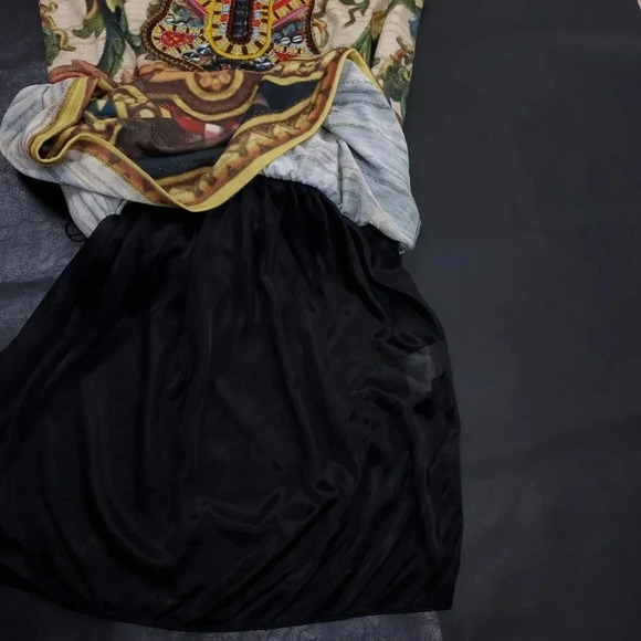 Desigual Scroll Medallion Egyptian Embroidered Sleeveless Blouson Dress S - Picture 10 of 13